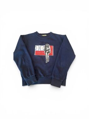 Hysteric Glamour Navy Crewneck with Yellow Logo
